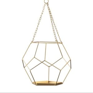 Gold Boho Hanging Geometric Plant Holder